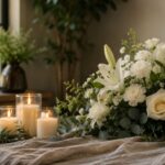 Meaningful memorial gathering after cremation service Ballwin, MO with flowers and candles in a peaceful setting
