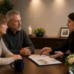 Couple meets with an advisor to discuss respectful cremation service planning in St. Charles, MO