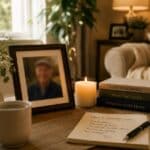 A peaceful memorial table with keepsakes, cremation service Ballwin, MO, brings comfort