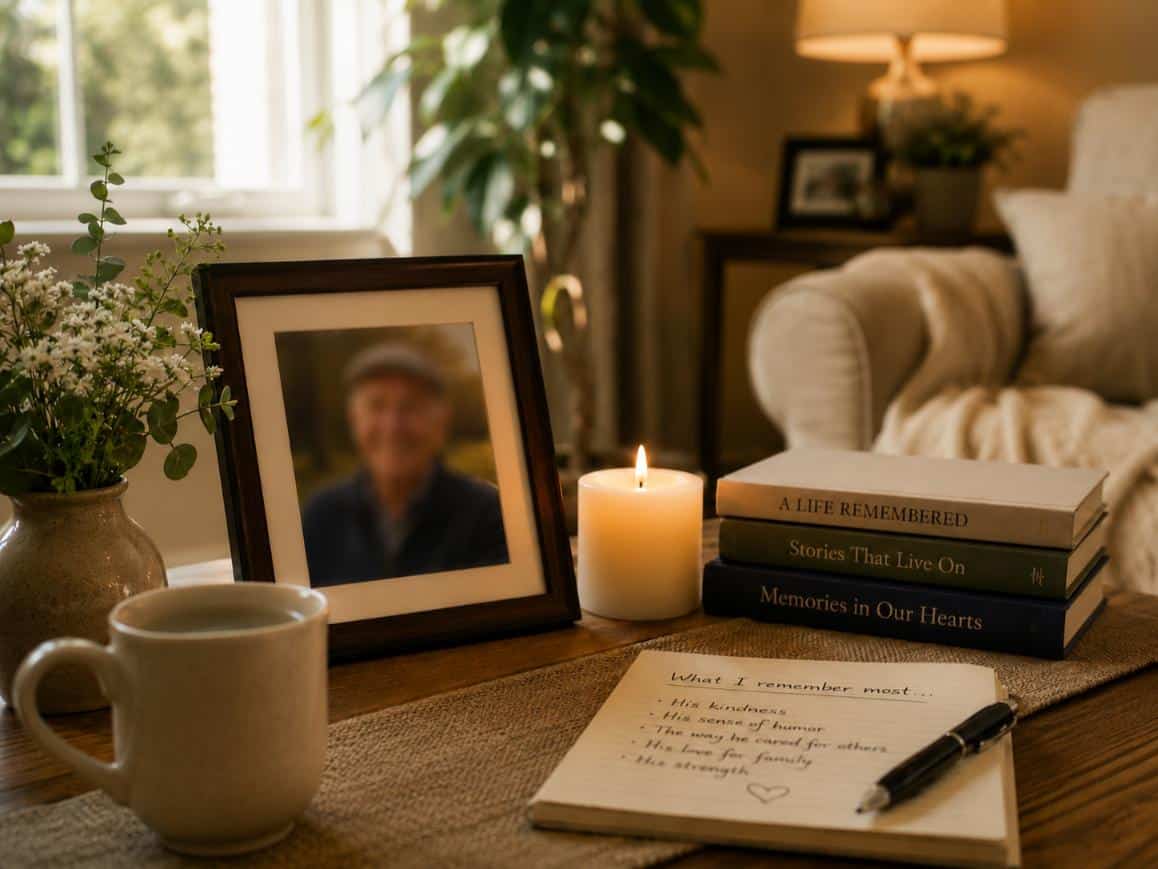 A peaceful memorial table with keepsakes, cremation service Ballwin, MO, brings comfort